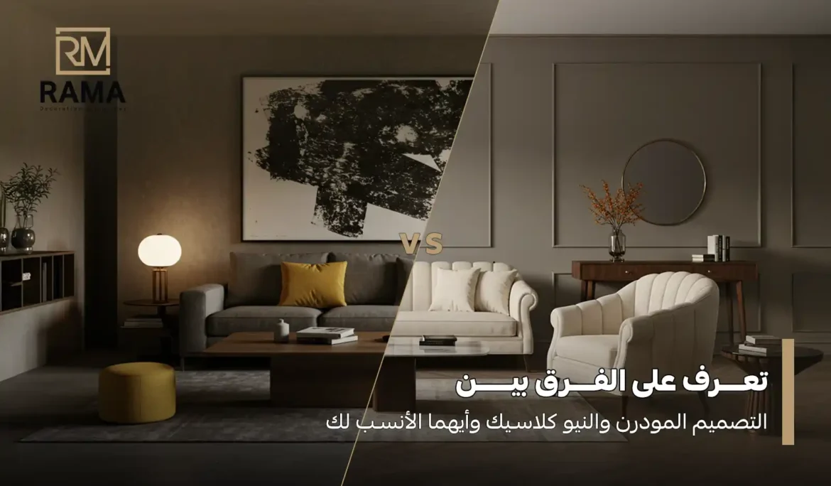 الفرق بين التصميم المودرن والنيو كلاسيك