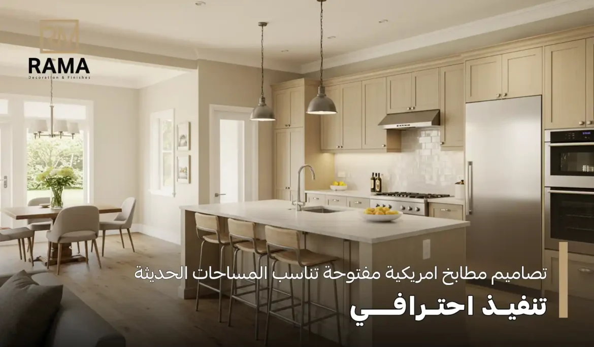 تصاميم مطابخ امريكية مفتوحة