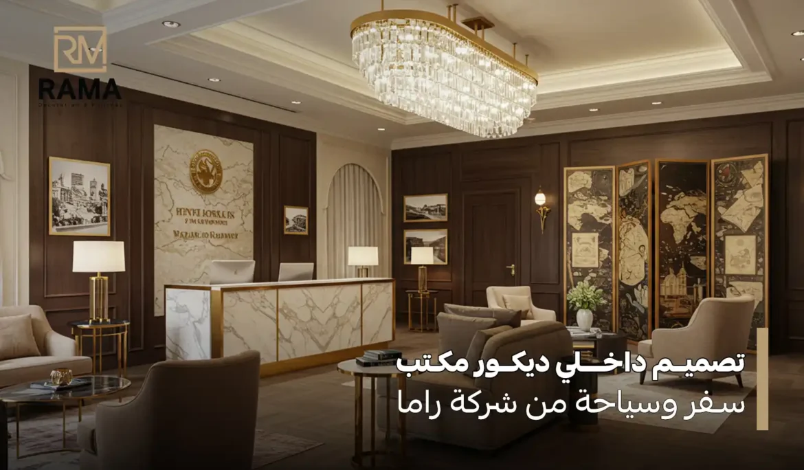 تصميم داخلي ديكور مكتب سفر وسياحة