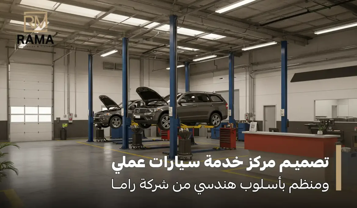 تصميم مركز خدمة سيارات
