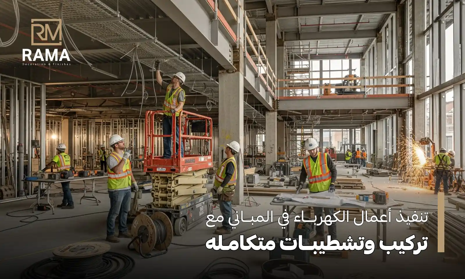 تنفيذ أعمال الكهرباء في المباني