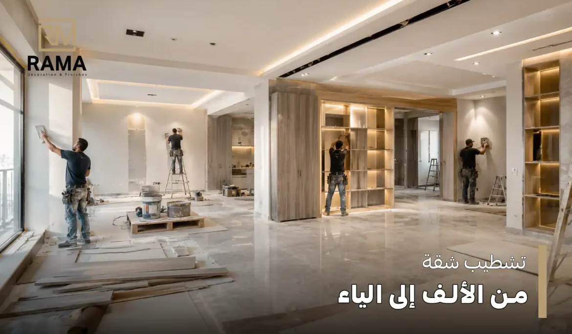 تشطيب شقة من الألف إلى الياء