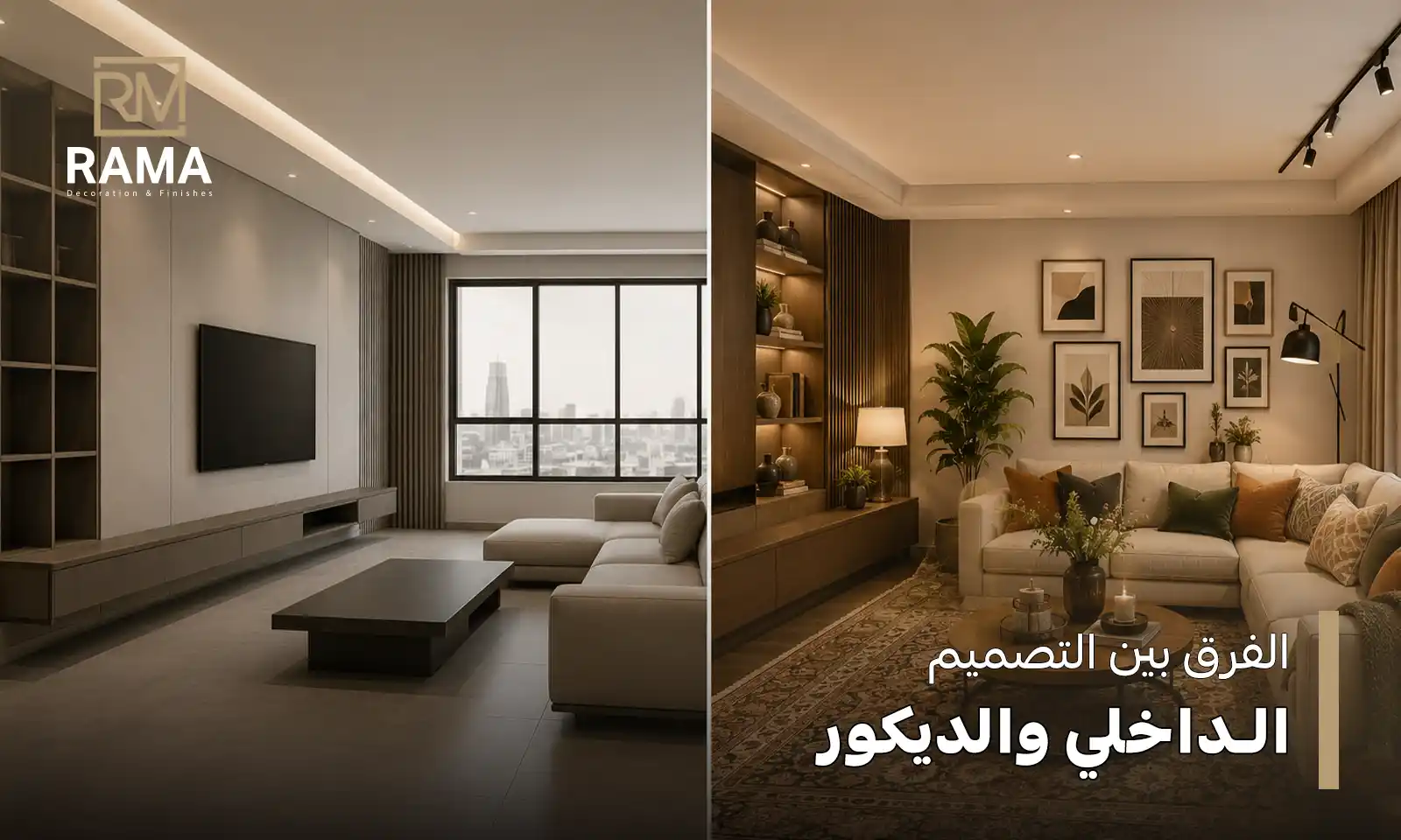 الفرق بين التصميم الداخلي والديكور