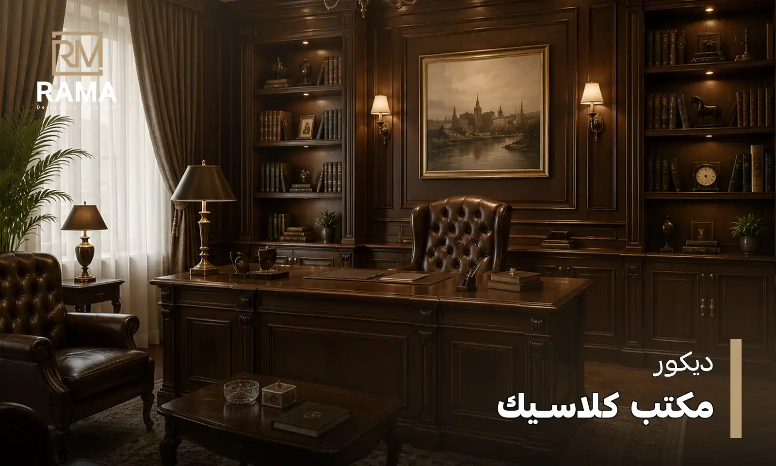 ديكور مكتب كلاسيك