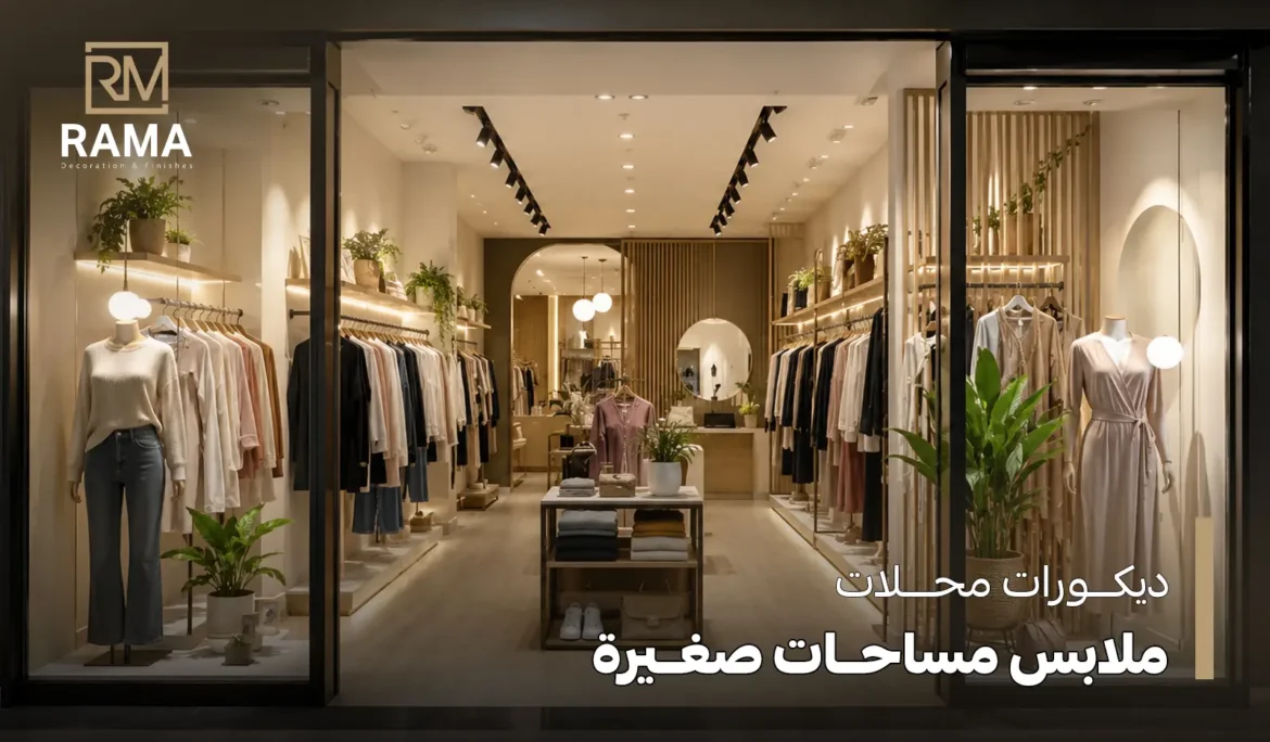 ديكورات محلات ملابس مساحات صغيرة