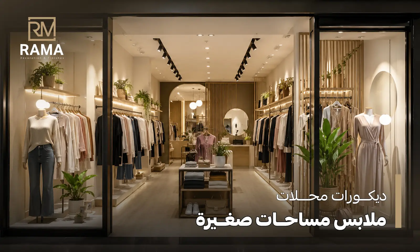 ديكورات محلات ملابس مساحات صغيرة