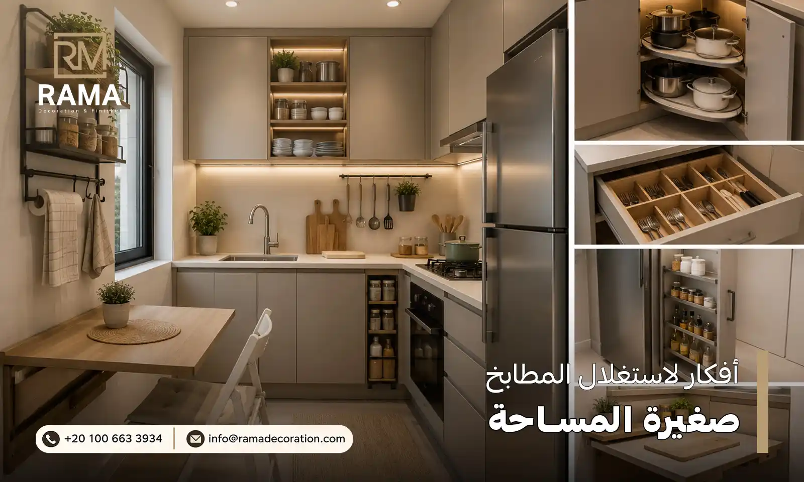 أفكار لاستغلال المطابخ صغيرة المساحة