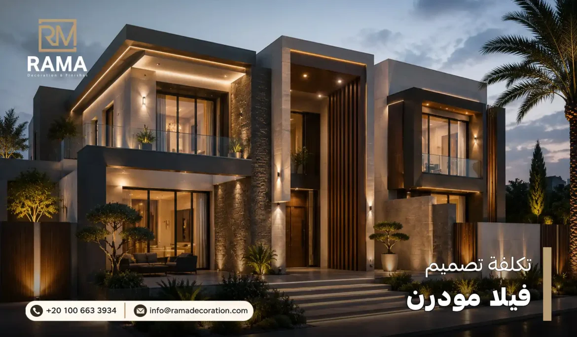 تكلفة تصميم فيلا مودرن