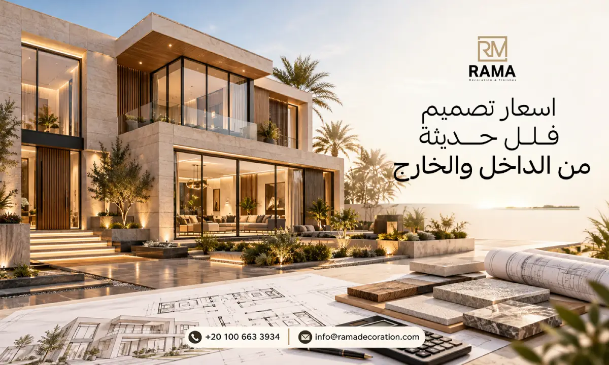 اسعار تصميم فلل حديثة من الداخل والخارج