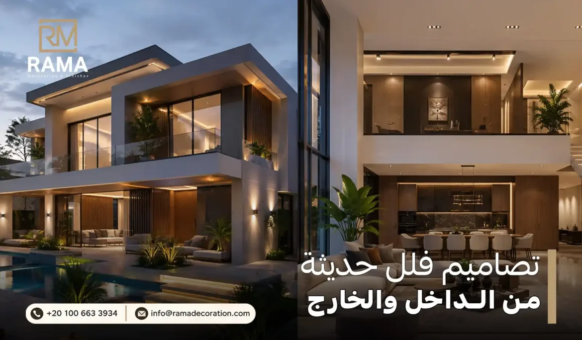 تصاميم فلل حديثة من الداخل والخارج